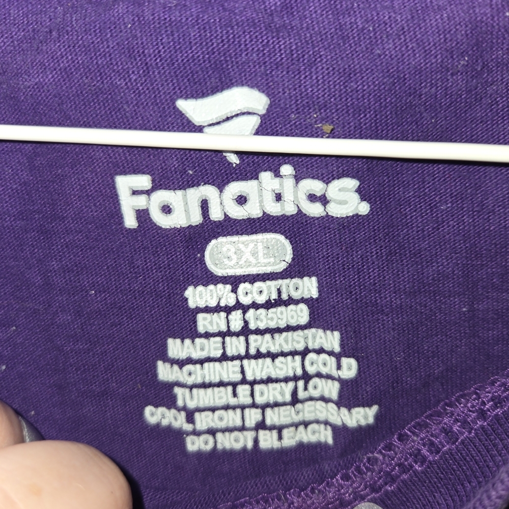 Fanatics Purple Cotton T-Shirt - Picture 2 of 3